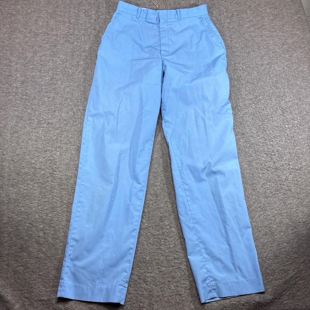 Vintage BP Britches Pants Trousers Mens 28x28 Blue Distressed 70s USA MADE